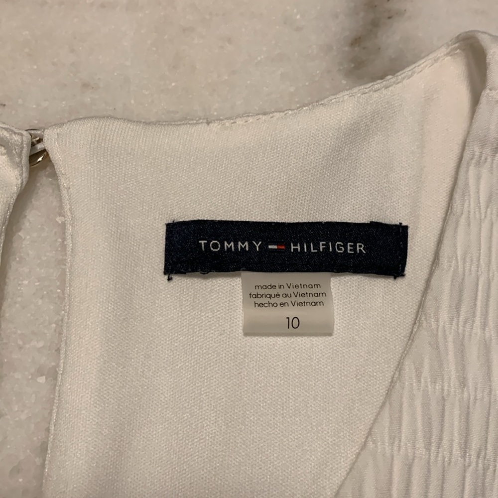 Tommy Hilfiger White Shirred Dress - Picture 3 of 6